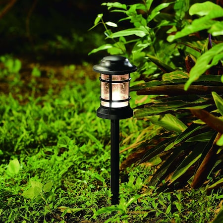 Vaxcel Westmont Low-Voltage Black Outdoor Landscape Path Light LED Clear Glass T0756